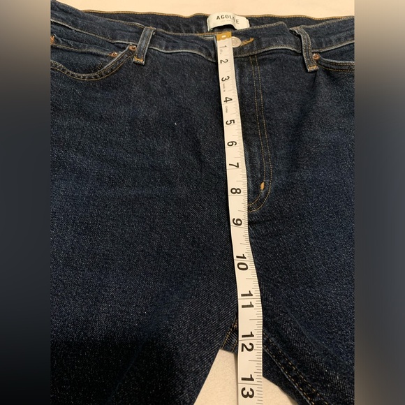 Agolde Nico High Rise Slim Boot size 31 Flare Dark Wash Button Fly NWT - Picture 15 of 16